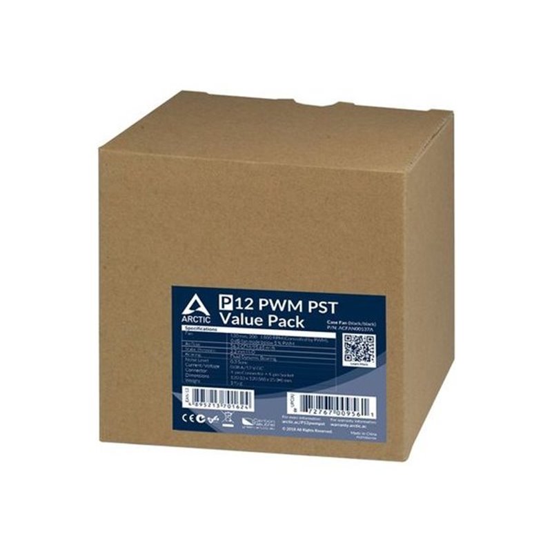 Arctic P12 Value pack 5 fans black Arctic P12 Value pack 5 fans black