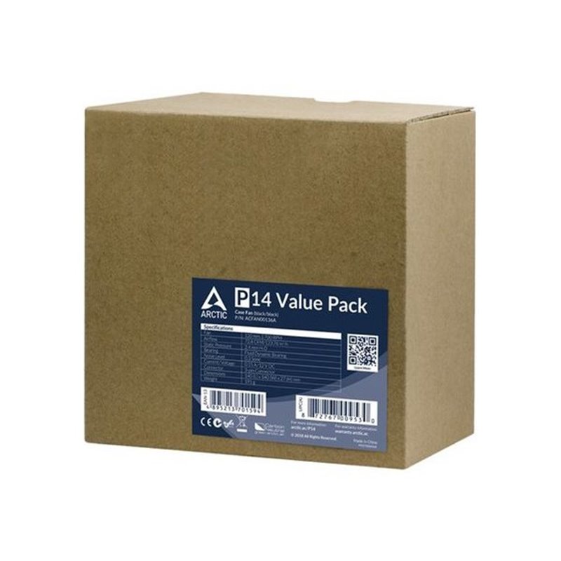 Arctic P14 PWM PST Value Pack 5 fans black Arctic P14 PWM PST Value Pack 5 fans black
