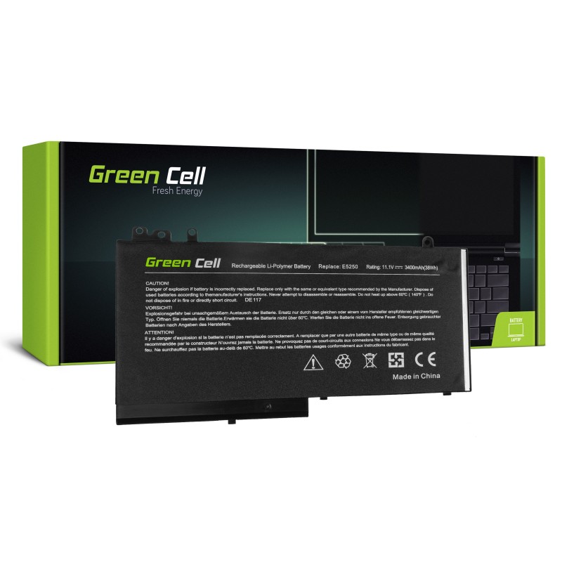 Green Cell Battery for Dell Latitude 11 3150 3160 12 E5250 E5270 / 11,1V 3400mAh Green Cell Battery for Dell Latitude 11 3150 3160 12 E5250 E5270 / 11,1V 3400mAh