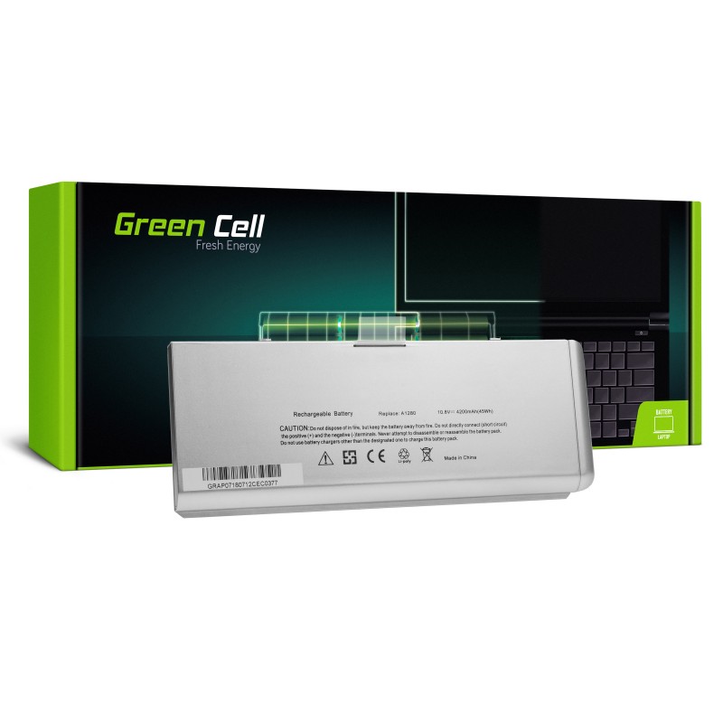 Green Cell Battery for Apple Macbook 13 A1278 Aluminum Unibody (Late 2008) / 11,1V 4200mAh