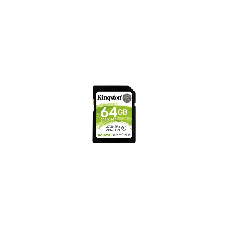 Kingston Canvas Select Plus - flash memory card - 64 GB - SDXC UHS-I Kingston Canvas Select Plus - flash memory card - 64 GB - SDXC UHS-I