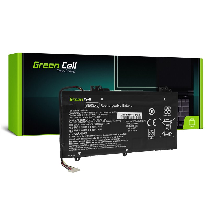Bateria Green Cell SE03XL HSTNN-LB7G HSTNN-UB6Z for HP Pavilion 14-AL 14-AV Bateria Green Cell SE03XL HSTNN-LB7G HSTNN-UB6Z for HP Pavilion 14-AL 14-AV