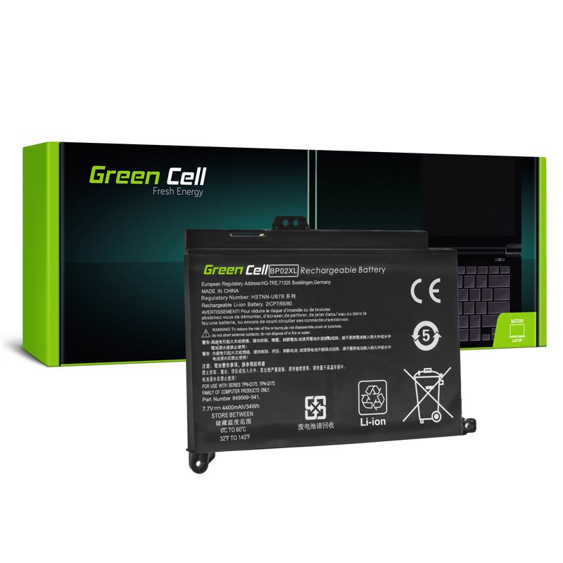 Bateria Green Cell BP02XL do HP Pavilion 15-AU 15-AU051NW 15-AU071NW 15-AU102NW 15-AU107NW 15-AW 15-AW010NW Bateria Green Cell BP02XL do HP Pavilion 15-AU 15-AU051NW 15-AU071NW 15-AU102NW 15-AU107NW 15-AW 15-AW010NW