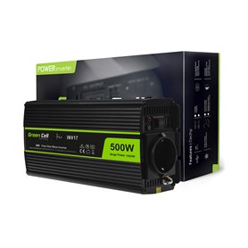 Green Cell ® Voltage Car Inverter 24V to 230V, 500W Full Sine Wave