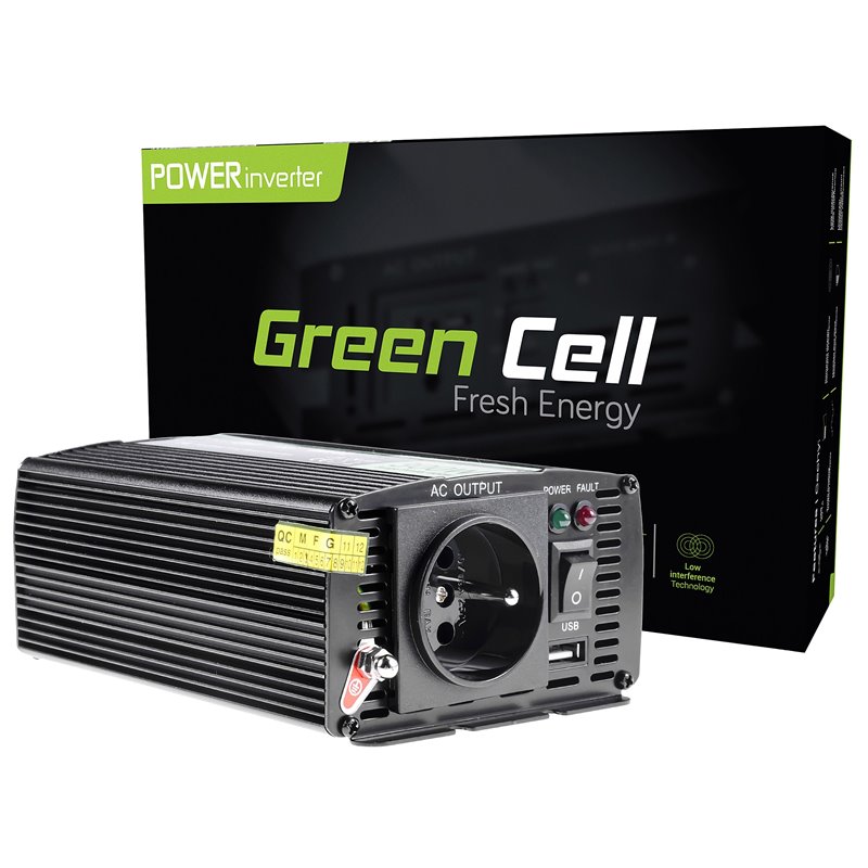 Green Cell ® Voltage Car Inverter 24V to 230V, 300W / 600W