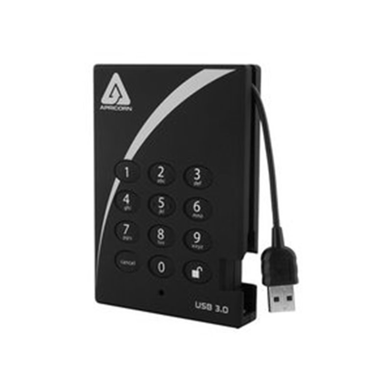 Apricorn Aegis Padlock A25-3PL256-500 - hard drive - 500 GB - USB 3.0