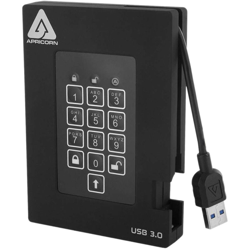 Apricorn Aegis Padlock Fortress A25-3PL256-S512F - solid state drive - 512 GB - USB 3.0