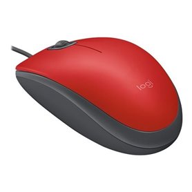 Logitech M110 Silent - mouse - USB - red