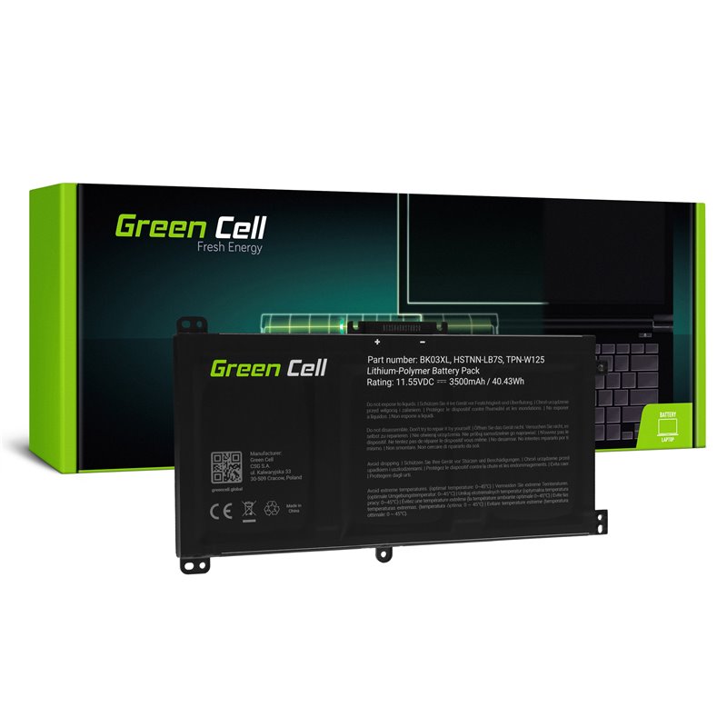 Akku Green Cell BK03XL fur HP Pavilion x360 14-BA 14-BA015NW 14-BA022NW 14-BA024NW 14-BA102NW 14-BA104NW Akku Green Cell BK03XL fur HP Pavilion x360 14-BA 14-BA015NW 14-BA022NW 14-BA024NW 14-BA102NW 14-BA104NW