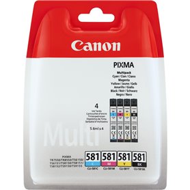 Canon CLI-581 BK/C/M/Y Multi Pack - 4er-Pack - Schwarz, Gelb, Cyan, Magenta - Original - Tintenbehälter
