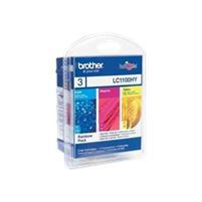 Brother LC1100 Rainbow Pack - yellow, cyan, magenta - original - toner cartridge