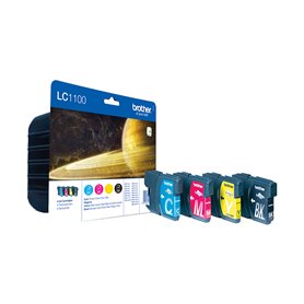 Brother LC1100 Value Pack - 4er-Pack - Schwarz, Gelb, Cyan, Magenta - Original - Tintenpatrone