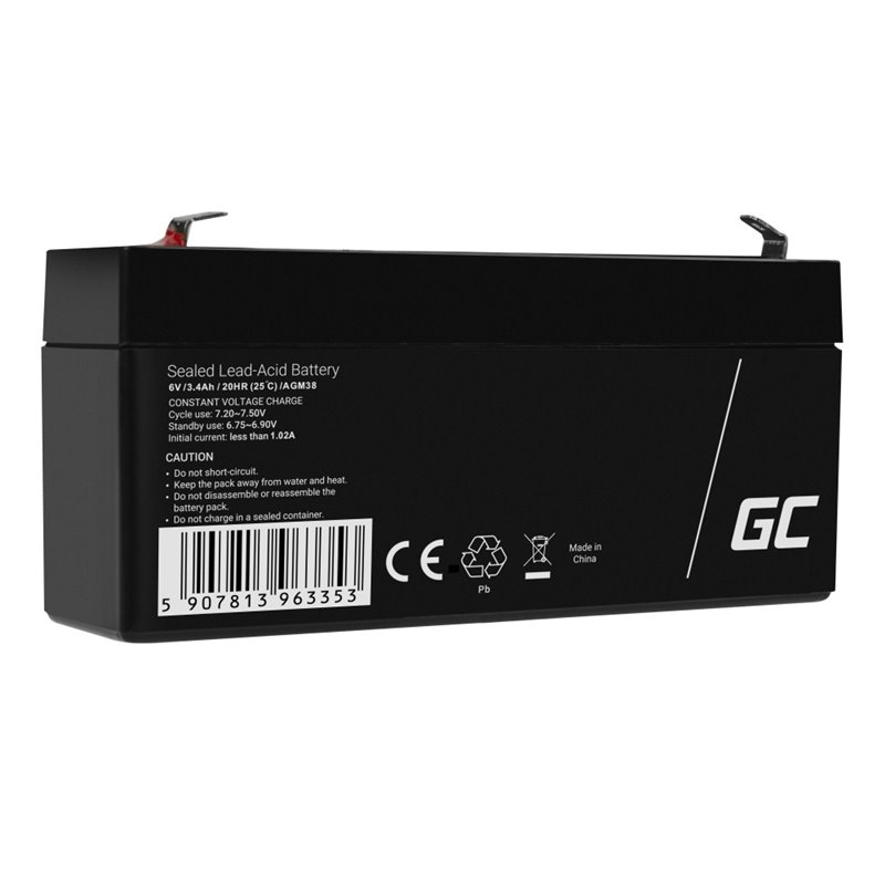 Battery AGM VRLA Green Cell 6V 3.4Ah