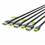 Set 3x Green Cell GC Ray USB-C 200cm Cable with green LED backlight, fast charging Ultra Charge, QC 3.0