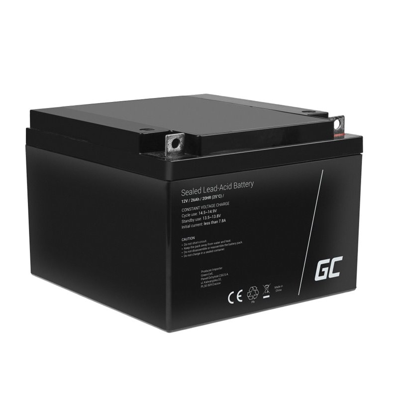 Green Cell ® Battery AGM VRLA 12V 26Ah