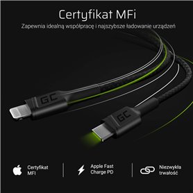 Cable GC Power Stream USB-C - Lightning 100 cm with Power Delivery (Apple MFi Certified)