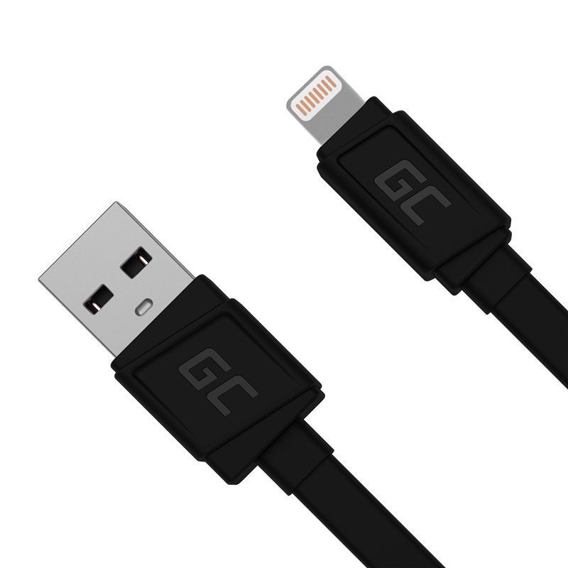 GCmatte Lightning Flat cable 25 cm with fast charging Apple 2.4A