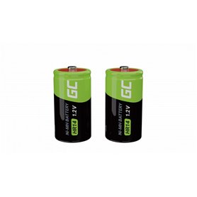 Rechargeable batteries 2x C R14 HR14 Ni-MH 1.2V 4000mAh Green Cell