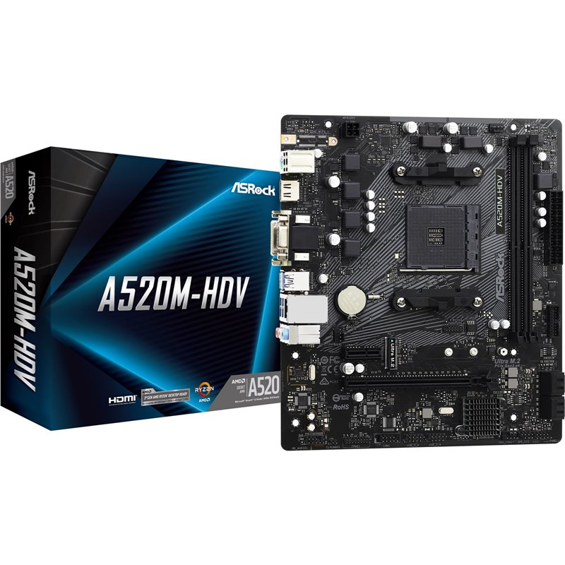 ASRock A520M-HDV - Motherboard - micro ATX