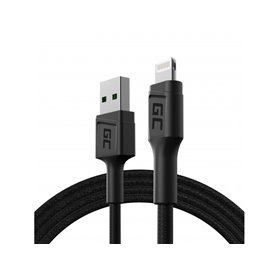 Cable Green Cell GC PowerStream USB-A - Lightning 120cm quick charge Apple 2.4A