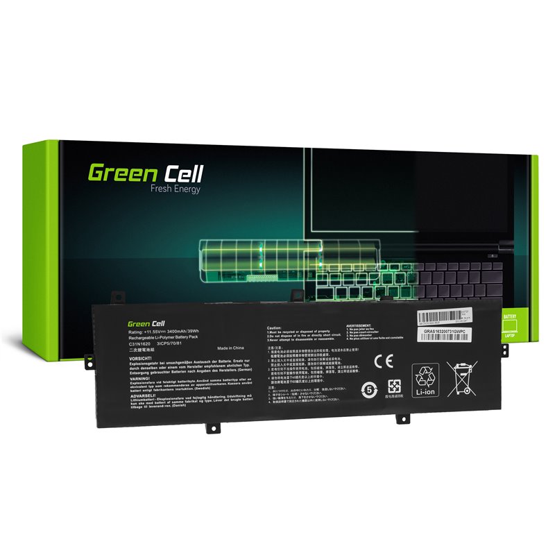 Battery Green Cell C31N1620 for Asus ZenBook UX430 UX430U UX430UA UX430UN UX430UQ Battery Green Cell C31N1620 for Asus ZenBook UX430 UX430U UX430UA UX430UN UX430UQ