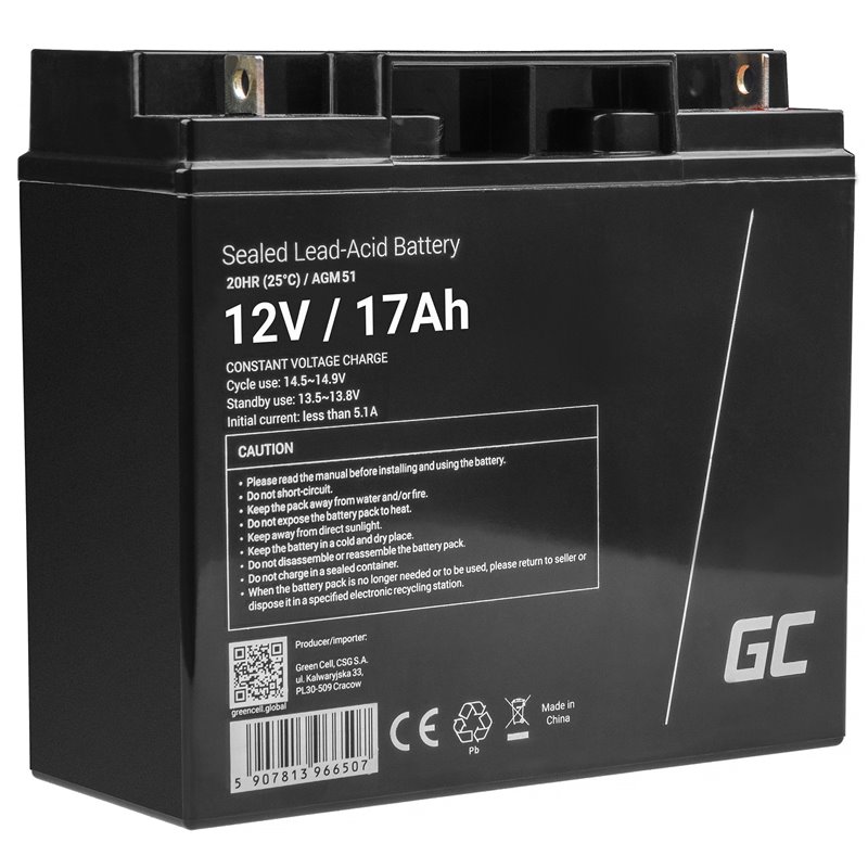 AGM Battery Lead Acid VRLA Green Cell 12V 17Ah for motor boats and electric vehicles AGM Battery Lead Acid VRLA Green Cell 12V 17Ah for motor boats and electric vehicles
