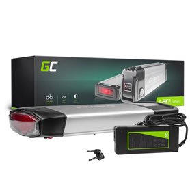 Green Cell® E-Bike Akku 36V 13Ah Li-Ion Pedelec Rear Rack Batterie mit Ladegerδt