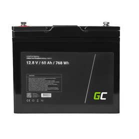 Battery Lithium-iron-phosphate LiFePO4 Green Cell 12V 12.8V 60Ah for photovoltaic system, campers and boats