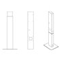 GC EV Stand mounting post for Wallbox electric car charging stations