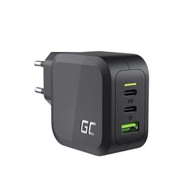 £adowarka sieciowa Green Cell GC PowerGaN 65W (2x USB-C Power Delivery, 1x USB-A kompatybilne z Quick Charge 3.0)