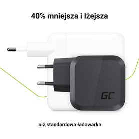 £adowarka sieciowa Green Cell GC PowerGaN 65W (2x USB-C Power Delivery, 1x USB-A kompatybilne z Quick Charge 3.0)