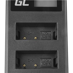 Dual Green Cell Charger LC-E17 for Canon LP-E17, EOS 77D 200D 770D 760D M3 M5 M6 Rebel T6i Rebel T6s X8i, 8.4V 5W 0.6A