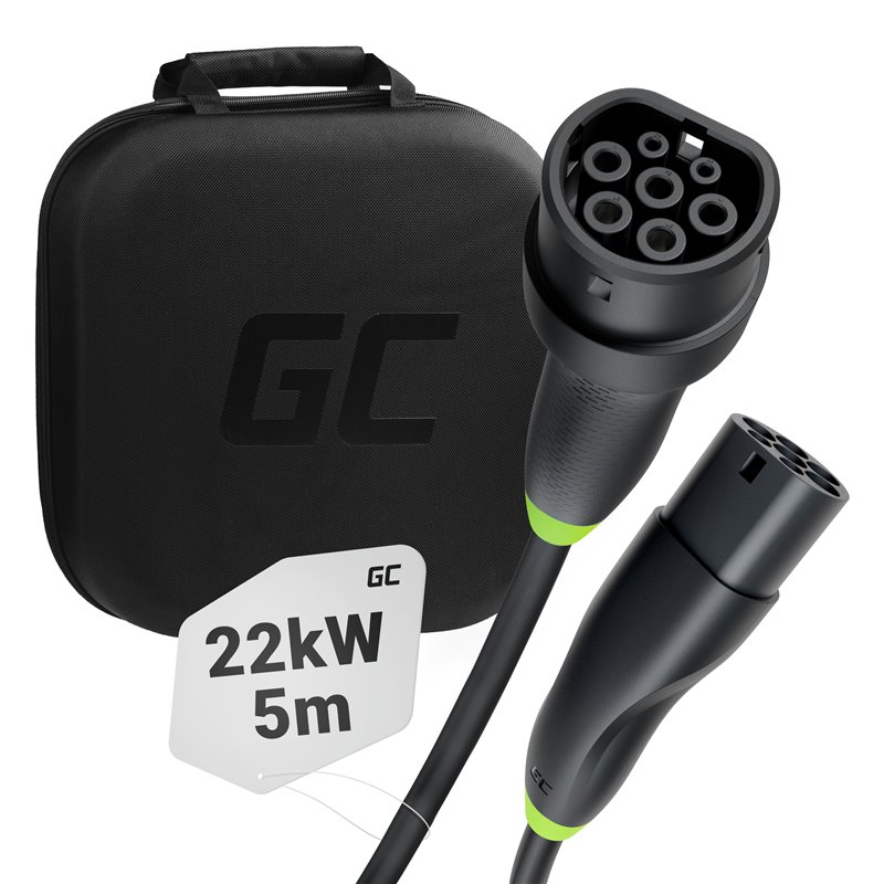 Green Cell EV Charging Cable 5m Type 2, 22kW, 32A 