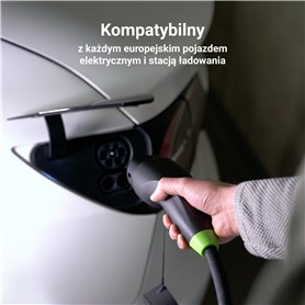 Green Cell Snap Type 2 EV Charging Cable 22 kW 5 m for Tesla Model 3 S X Y, VW ID.3, ID.4, ID.5, Kia EV6, Audi E-Tron, Fiat 500e