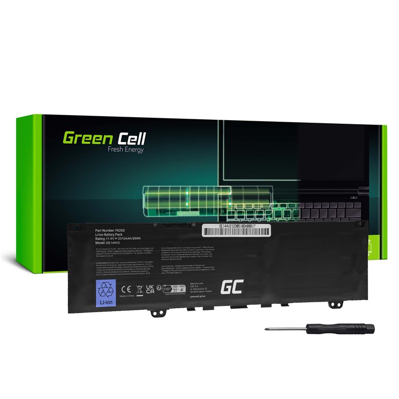 Green Cell Battery F62G0 for Dell Inspiron 13 5370 7370 7373 7380 7386, Dell Vostro 5370 Green Cell Battery F62G0 for Dell Inspiron 13 5370 7370 7373 7380 7386, Dell Vostro 5370