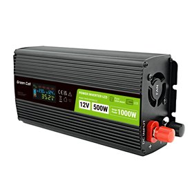 Car Power Inverter Green Cell® 12V to 230V, 500W/1000W