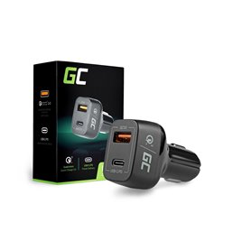 Green Cell Car charger USB-C Power Delivery + USB Quick Charge 3.0