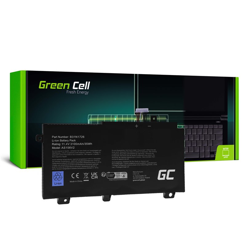 Green Cell Battery B31N1726 for Asus TUF Gaming FX504 FX504G FX505 FX505D FX505G A15 FA506 A17 FA706