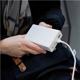 Green Cell GC PowerPlay 20S White Power Bank 20000mAh 22.5W PD USB C with Fast Charging Portable Phone Charger for iPhone 15 14