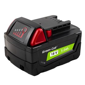 Green Cell Battery for Milwaukee M18 18V 5Ah Replacement Battery M18 B5 4932430483