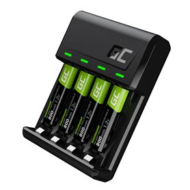 Set Green Cell GC VitalCharger and 4x batteries AAA HR03 800mAh