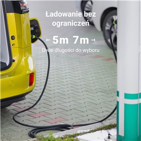 Green Cell GC Snap Type 2 EV Charging Cable 11kW 7m for Tesla Model Y 3 S X, VW ID.4, Kia EV6, Hyundai IONIQ 5, Ford Mach-E