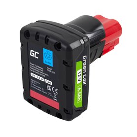 Green Cell Battery for Milwaukee M12 12V 6Ah Replacement Battery M12 B6 4932451395