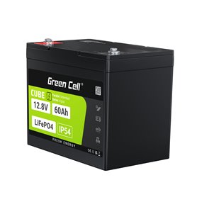 Green Cell CUBE LiFePO4 60Ah 12.8V 768Wh Lithium Iron Phosphate Battery for Electric Motors, Camper, Lifts