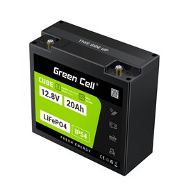 Green Cell CUBE LiFePO4 20Ah 12.8V 256Wh Lithium Iron Phosphate Battery for Tractor, Lawnmower, Electric Vehicles