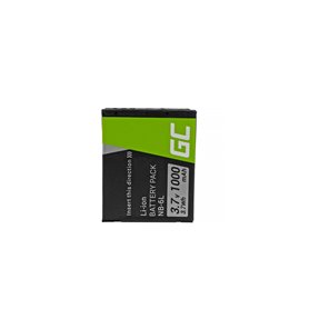 Green Cell Camera Battery NB-6L for Canon PowerShot ELPH 500HS SX 240HS 260HS 270HS 280HS 510HS 520HS 530HS 3.7V 1000mAh