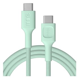 USB-C cable 2m 100W Greencell PowerStream Fast Charging PD Mint Green