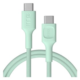 USB-C cable 1.2m 100W Greencell PowerStream Fast Charging PD Mint Green