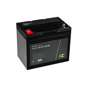 Green Cell LiFePO4 Battery 12V 12.8V 50Ah for photovoltaic system, campers and boats