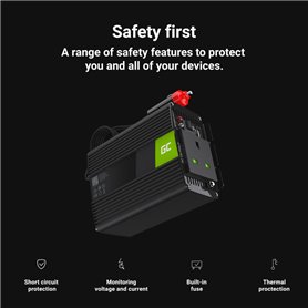Green Cell Power Inverter 24V to 230V 150W/300W Pure sine wave UK PLUG